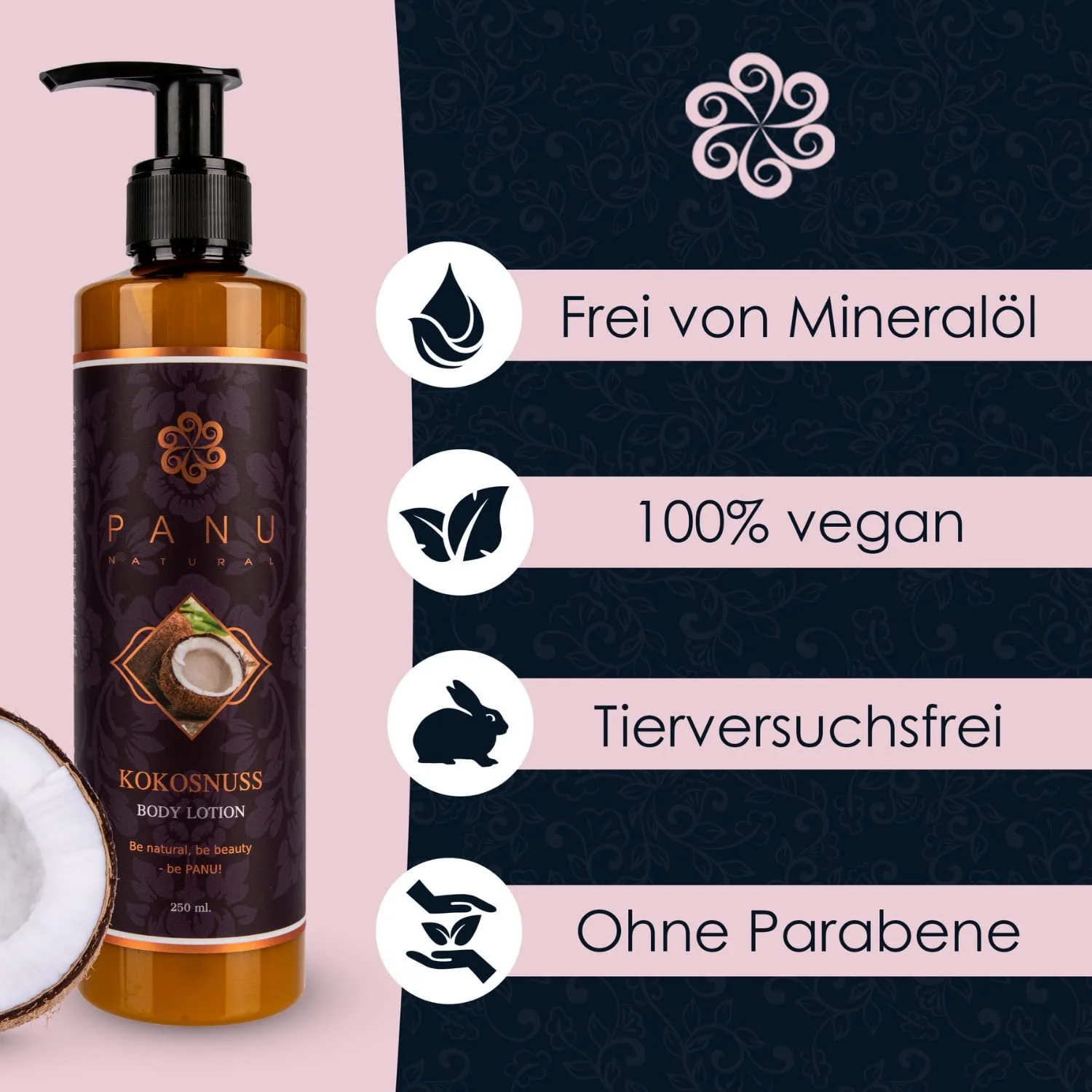 Лосьйон для тіла Coconut Panu для дуже сухої шкіри, зволожуючий, веганський, фото №2