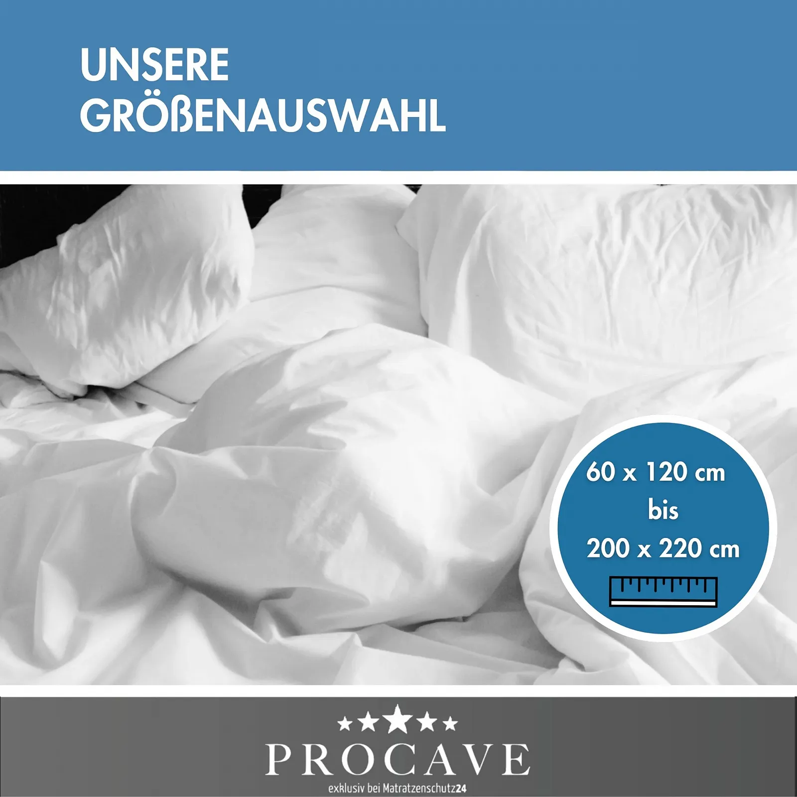 Захисний чохол на матрац PROCAVE Micro-Comfort Білий 100 x 200 см з бортиком, висота до 30 см, фото №6 Захисний чохол на матрац PROCAVE Micro-Comfort Білий 100 x 200 см з бортиком, висота до 30 см, фото №6