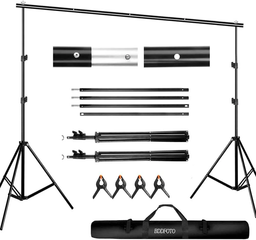 Регульована підставка для фону BDDFOTO 2 x 3 м Чорний, фото №1 Регульована підставка для фону BDDFOTO 2 x 3 м Чорний, фото №1
