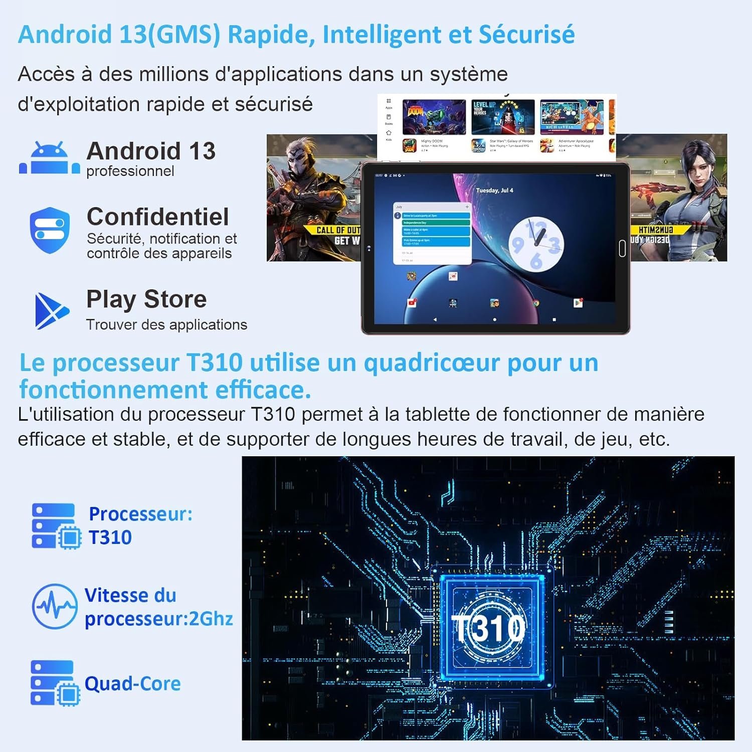 Планшет 10" Goodtel G2 4+6/64Gb 4 ядер Android 13 6000 mAh Красный, фото №5