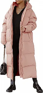 Пуховик Denxahao Длинный с капюшоном - Фото 1