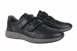 Кросівки Waldlaufer Haslo Velcro Low Shoe Гладка Шкіра Чорний Замша Carbon Ширина H 323301-401-991 Чорний synthetic.ua - Фото 1