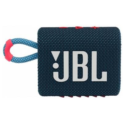 Акустична система JBL Go 3 Blue Coral (JBLGO3BLUP), фото №1