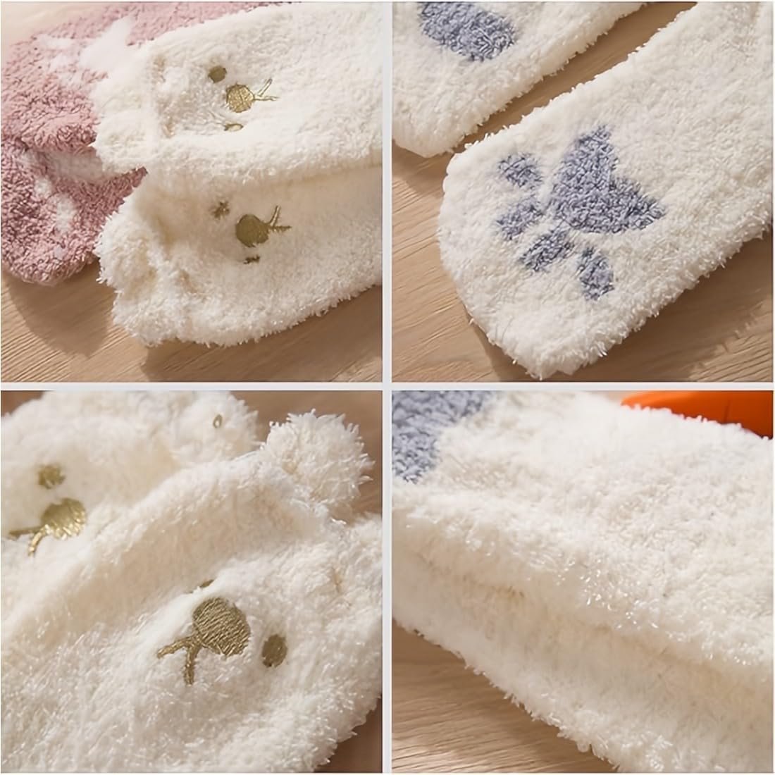 Носки с кошачьими лапками Snug Cuddly, 5 пар, зимние, пушистые, для дома, женские, подарок для девочек, рождественские носки, подарок на день рождения, фото №5