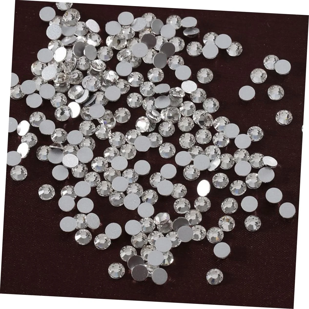 Стрази Круглі NUOBESTY Crystal AB 72 шт, Прозорий та Білий, фото №5