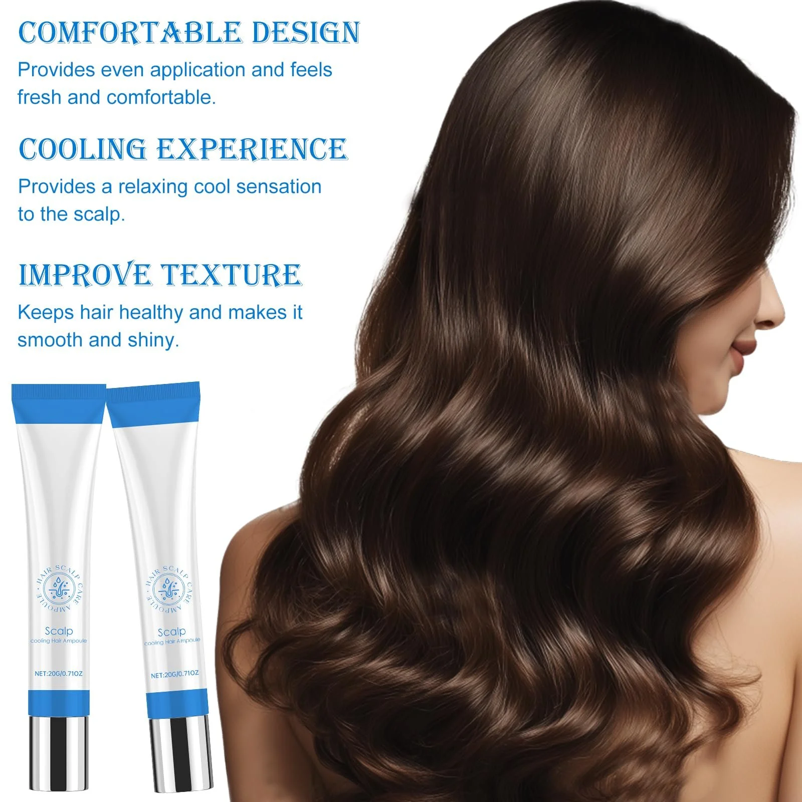 Ампула для волосся Scalphy, 2 шт, сироватка для волосся з роликовим аплікатором, фото №5