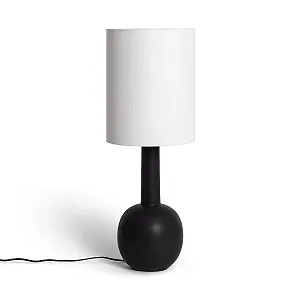 Настільна лампа LEDKIA LIGHTING Guldan E27 760 мм x Ø280 мм Чорна Порцеляна Тканина - Фото 1