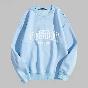 Женская Толстовка Boston-Cool Спортивный Милый Свободный Крой Худи Буква Однотонный Backwoods Комфорт Y2K synthetic.ua - Фото 1