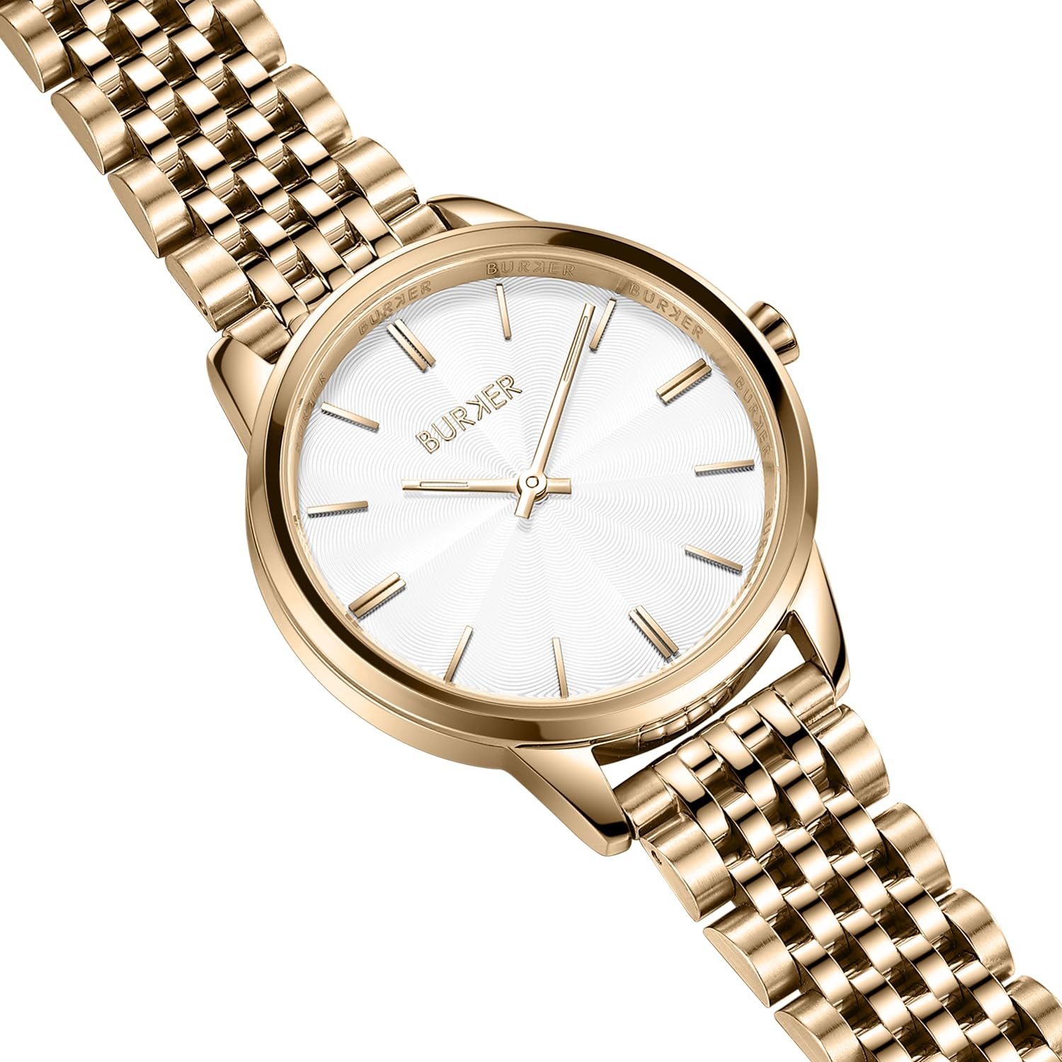 Жіночий годинник BURKER Emily Круглий Аналоговий Кварцовий 36 мм Золотий Білий, фото №2 Жіночий годинник BURKER Emily Круглий Аналоговий Кварцовий 36 мм Золотий Білий, фото №2