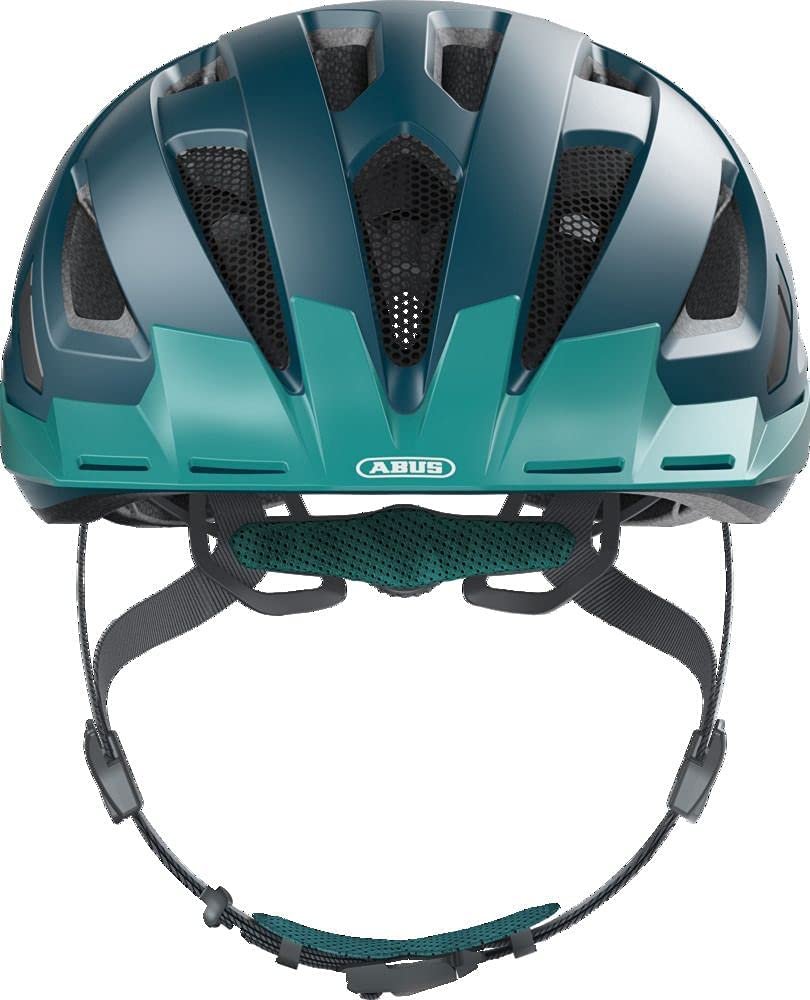 Шолом ABUS Urban-I 3.0 Міський, унісекс, з заднім ліхтарем, козирком та магнітною застібкою, Core Green, XL (61-65 см), фото №4