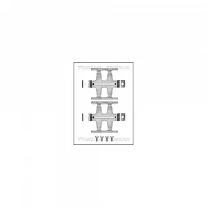 Комплект аксессуаров, тормозные колодки дисковые TRISCAN 8105 231606 задний мост - Фото 1