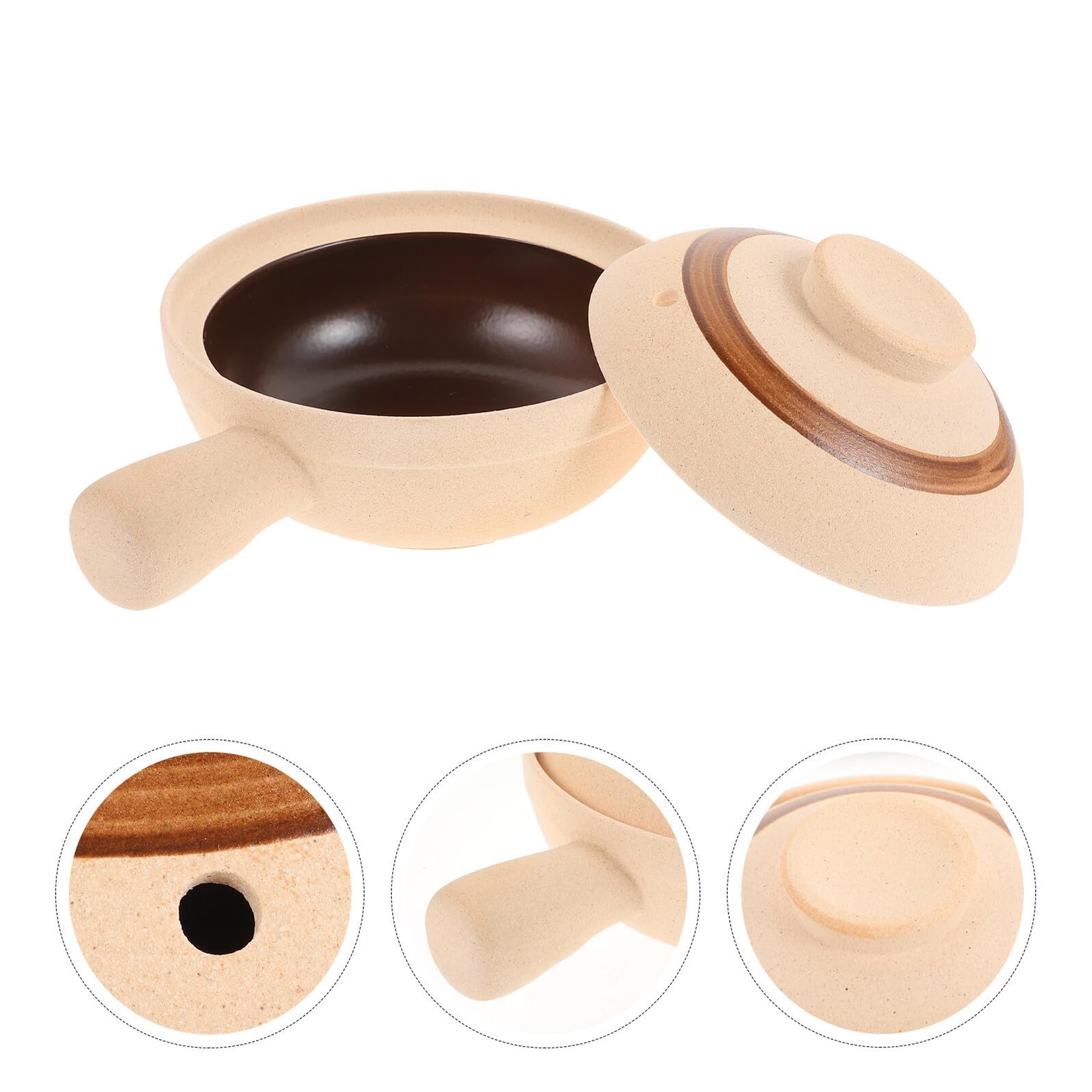 Ківш Gadpiparty Мала Керамічний з кришкою та однією ручкою Жароміцний, фото №7