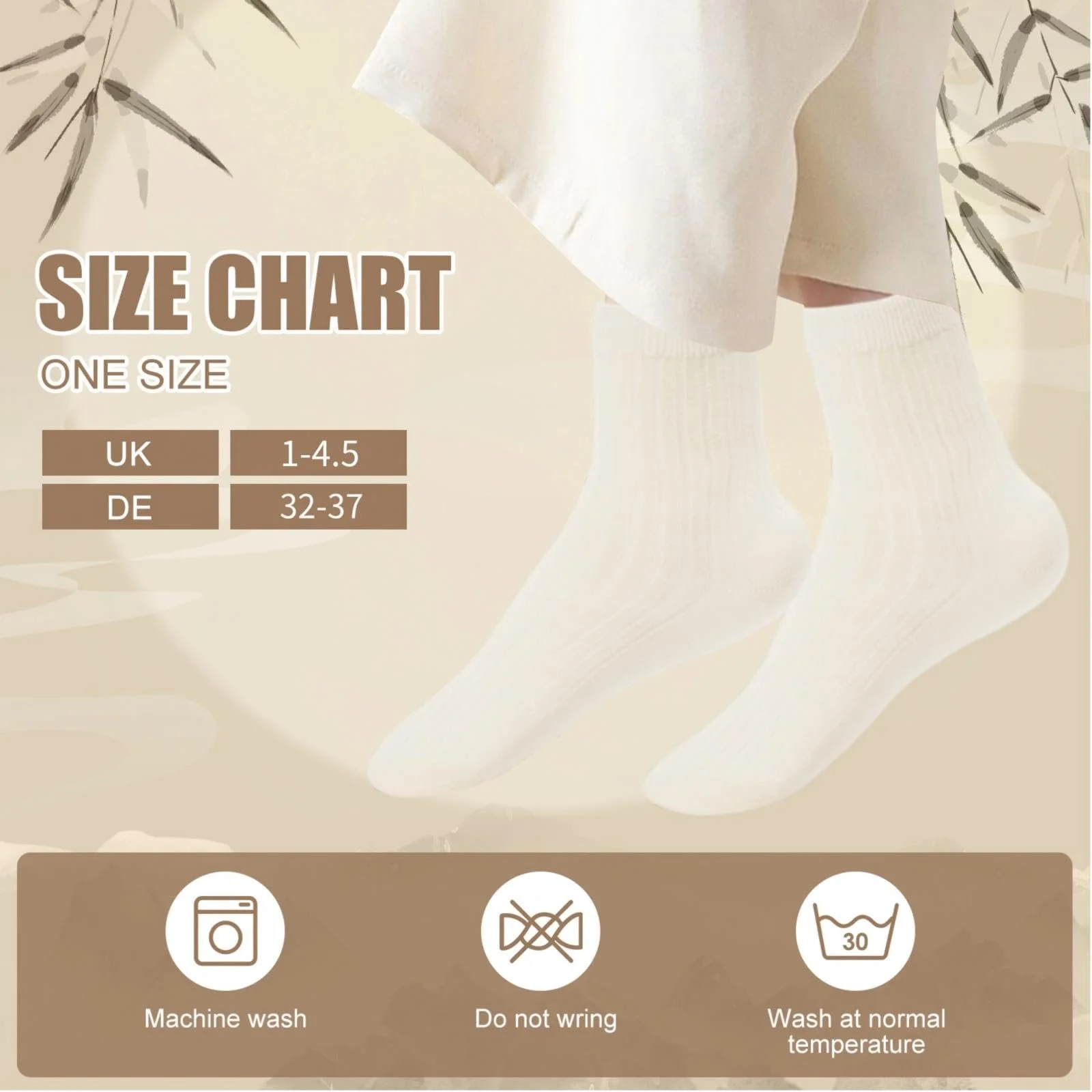 Носки Женские Bamboo, 6 пар, 32-37, Комфортные, Без Эластичной Резинки, фото №7