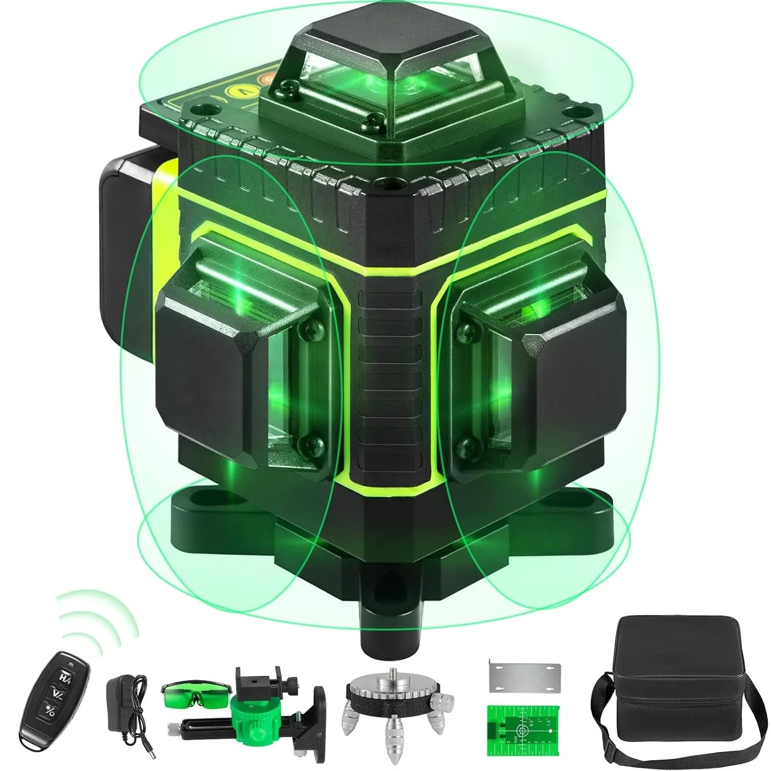 Лазерный уровень VEVOR 4*4D360 Green, фото №1