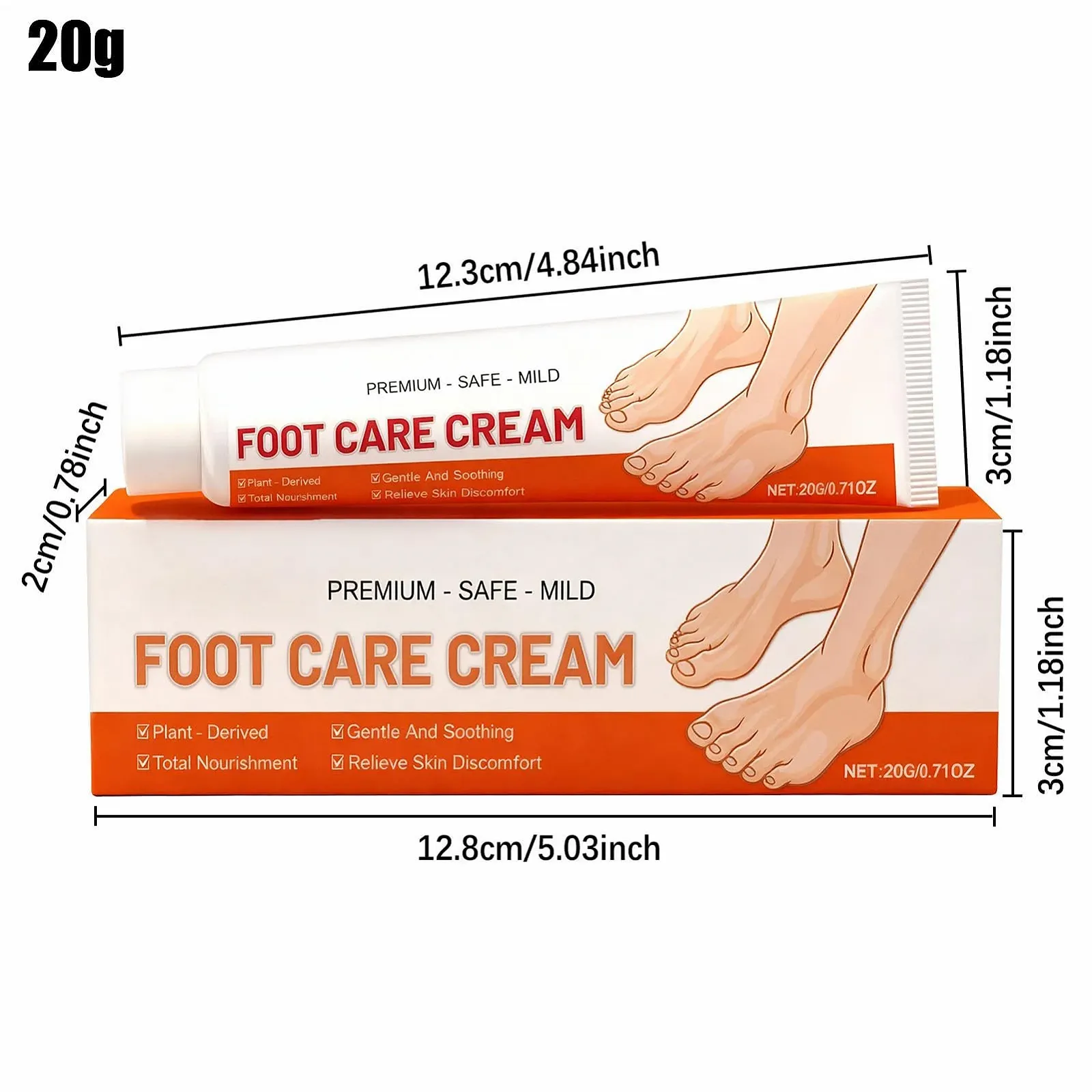 Крем для пяток увлажняющий нежирный для сухой и потрескавшейся кожи стоп, коленей и локтей, фото №6 Крем для пяток увлажняющий нежирный для сухой и потрескавшейся кожи стоп, коленей и локтей, фото №6