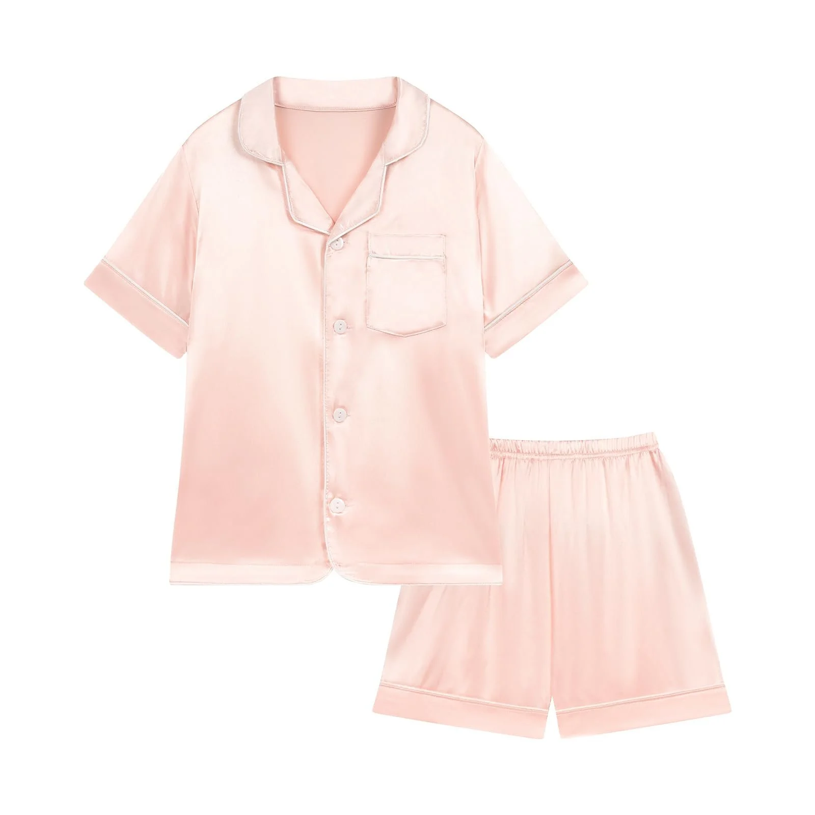 Комплект пижамы Miyanuby для девочек и мальчиков, атласная шелковая пижама на пуговицах, одежда для сна, подарок для маленьких девочек и мальчиков, 2 шт., фото №1 Комплект пижамы Miyanuby для девочек и мальчиков, атласная шелковая пижама на пуговицах, одежда для сна, подарок для маленьких девочек и мальчиков, 2 шт., фото №1