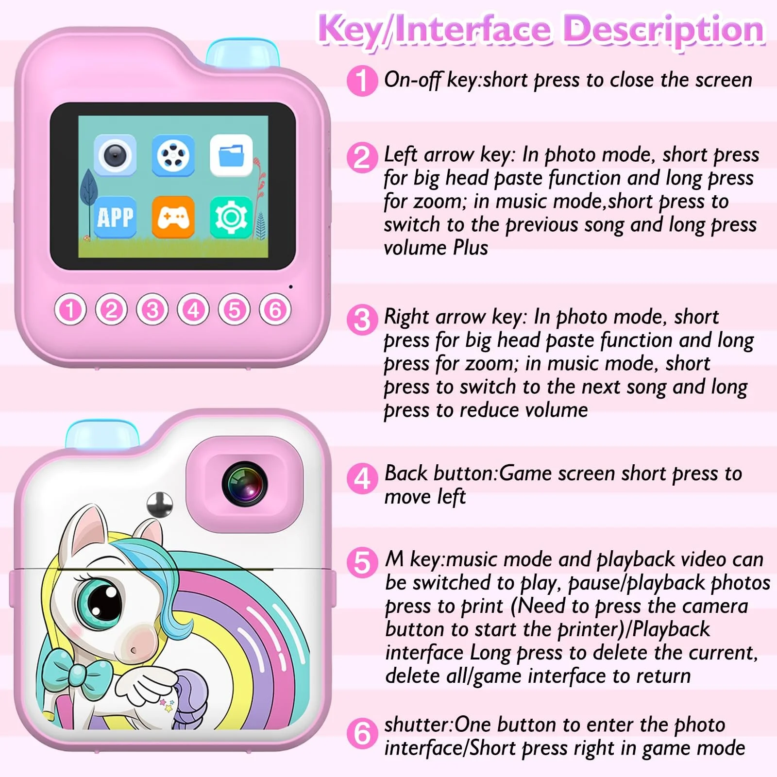 Мгновенная камера с приложением играми и музыкой 1080P 32GB, фото №7