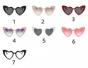 Солнцезащитные очки в форме сердца JBINNGROUSE 1, 1 synthetic.ua - Фото 1