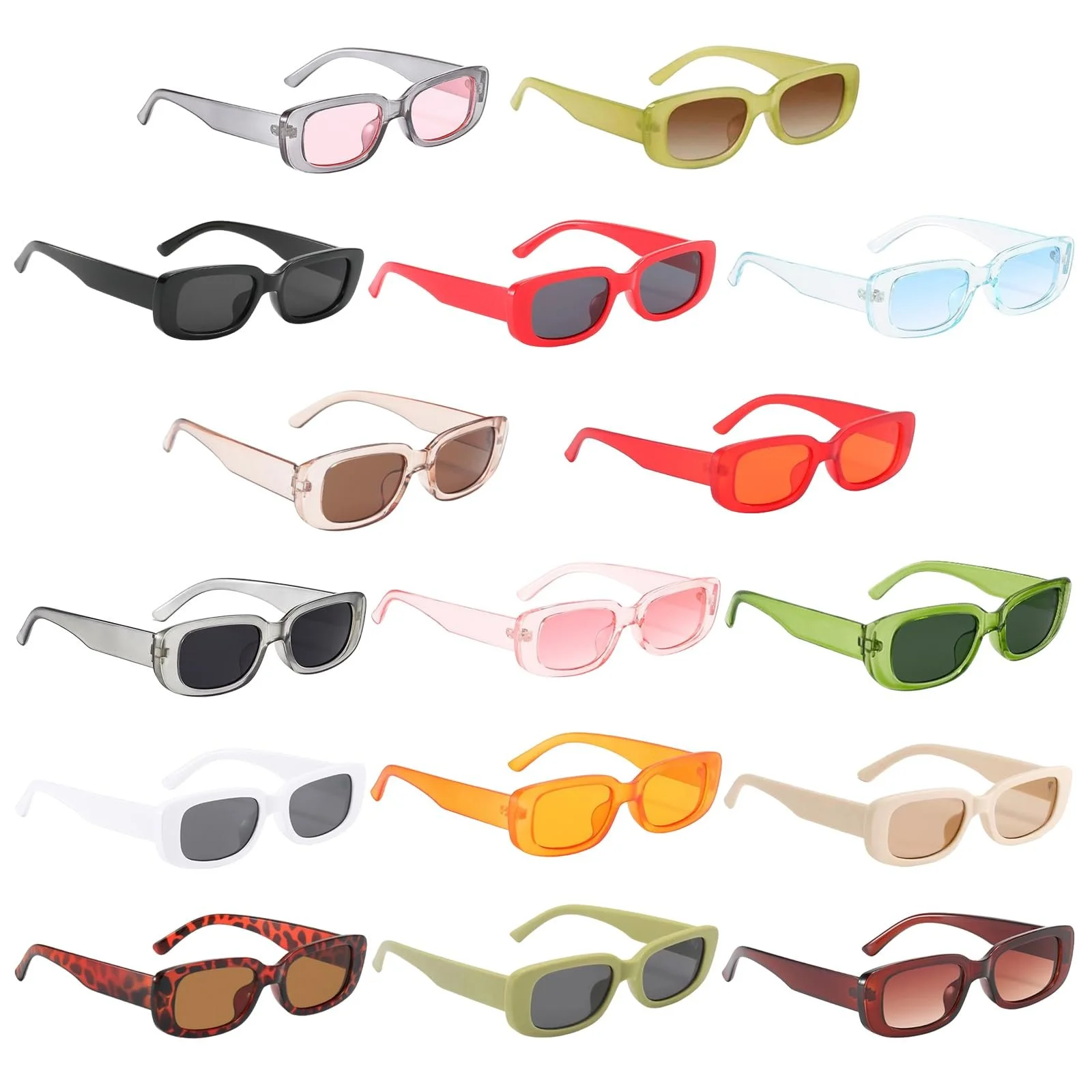 Сонцезахисні окуляри Прямокутні Вінтажні Коричневі, фото №1