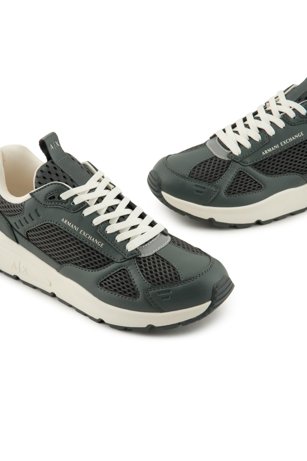 Кросівки Armani Exchange Bronx Чоловічі вставки PU Білі шнурки, фото №4