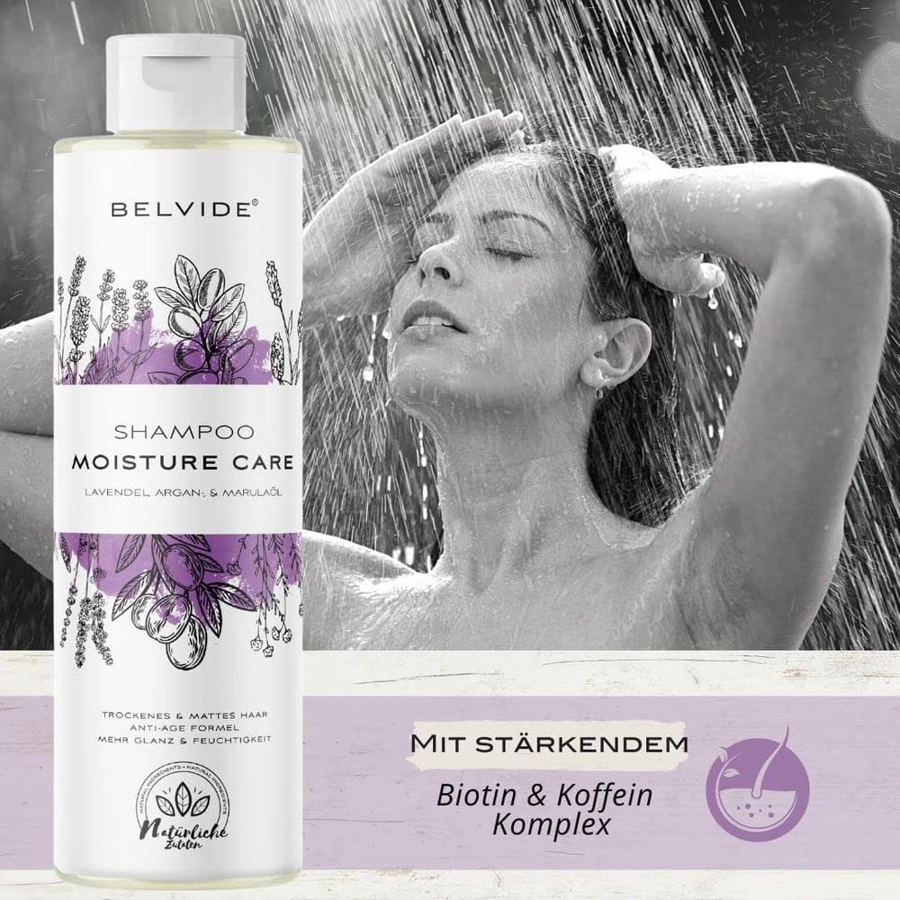 Шампунь BELVIDE Moisture Care з оліями аргани, лаванди та марули, фото №4