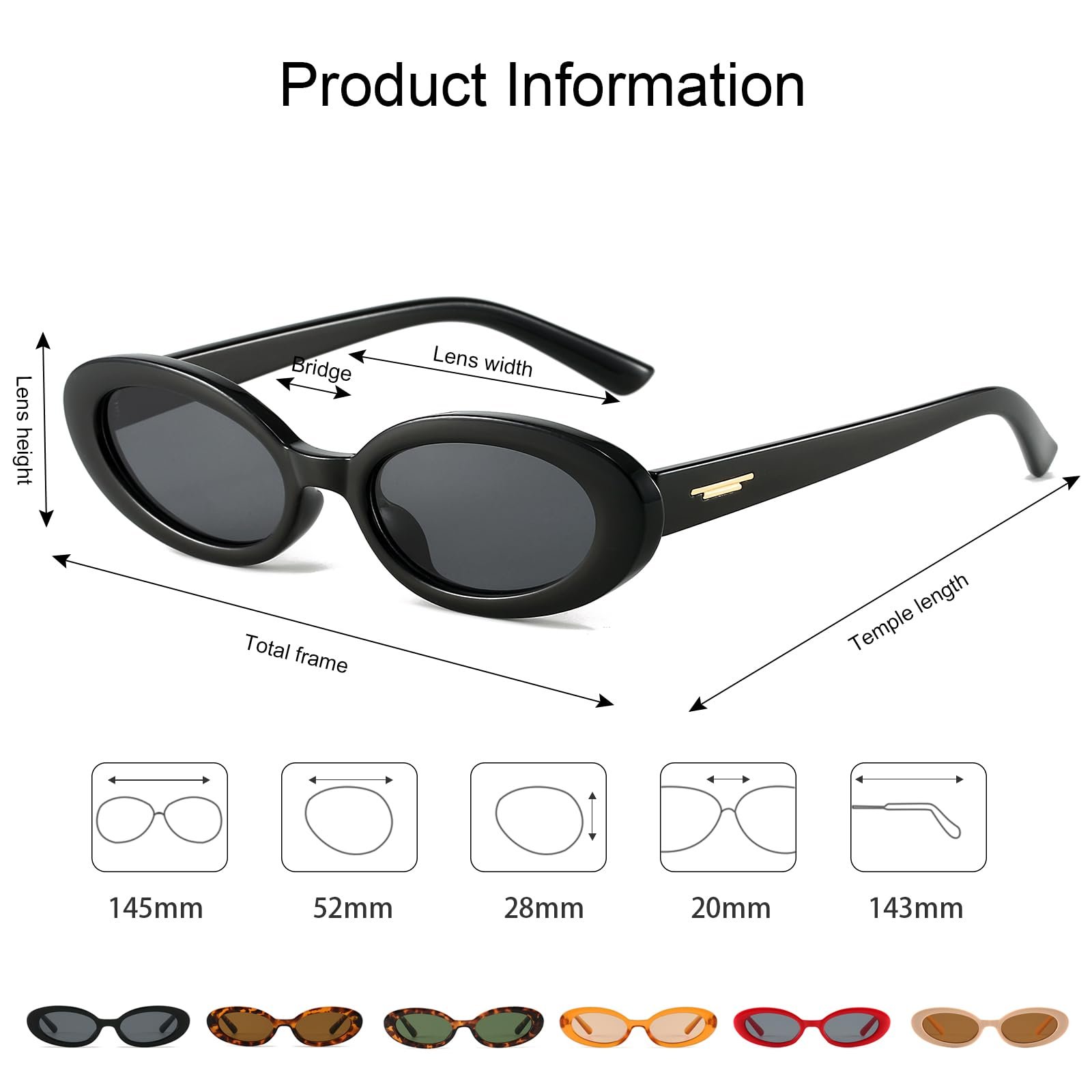 Модні овальні сонцезахисні окуляри Laurinny для чоловіків і жінок, круглі в стилі ретро 90-х, фото №5