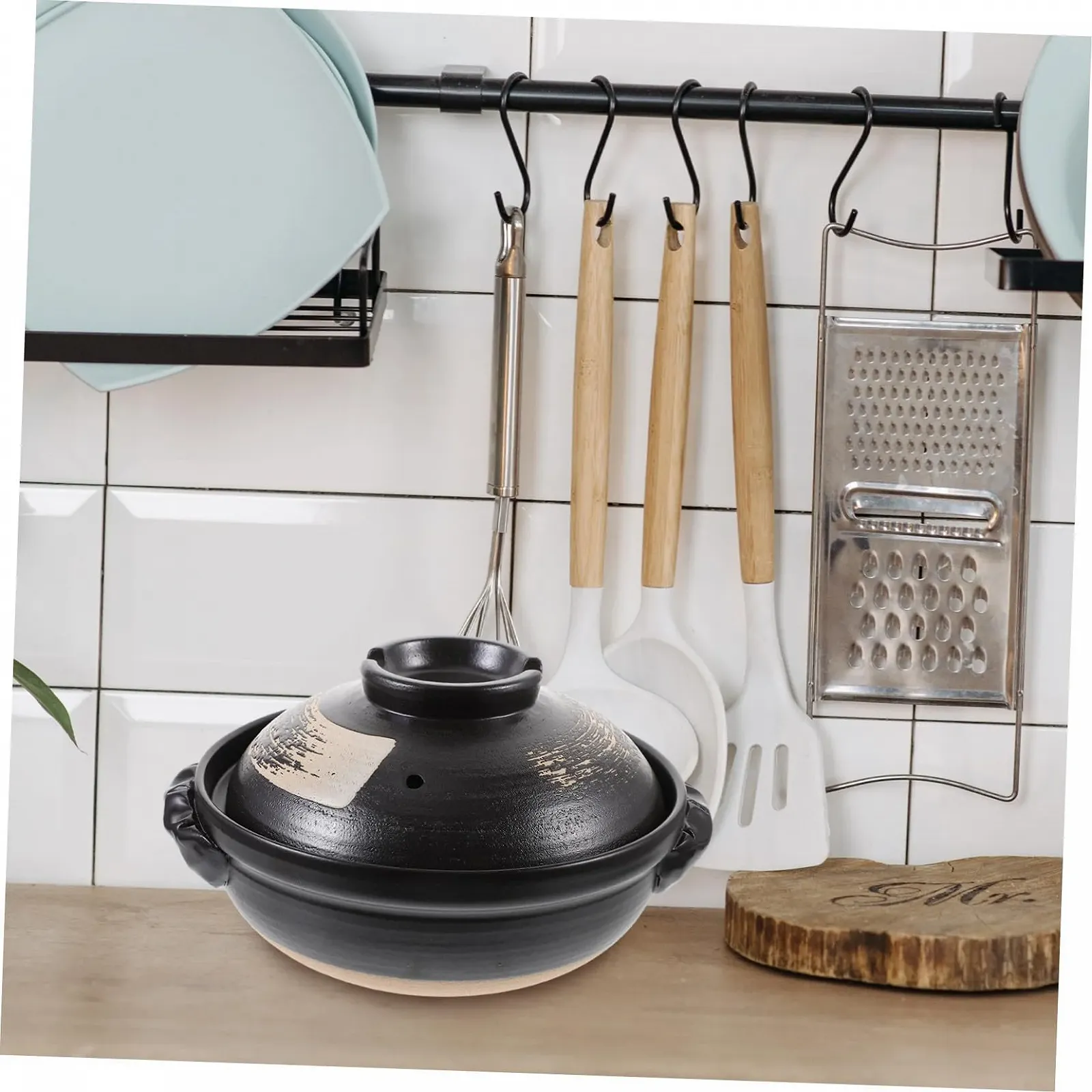 Кастрюля керамическая Ceramic Casserole Pot термостойкая, с отверстием для пара, антипригарная, разные цвета, фото №4