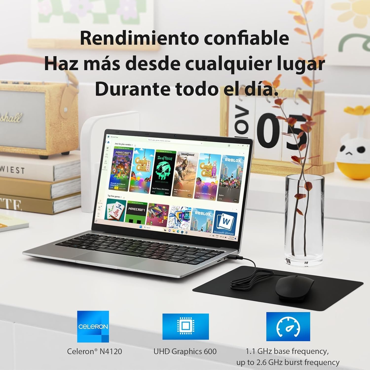 Ноутбук 14.1" Maxlegen MAX15P Intel Celeron N4120 RAM 16GB SSD 256GB Windows 11 (UKR), фото №2