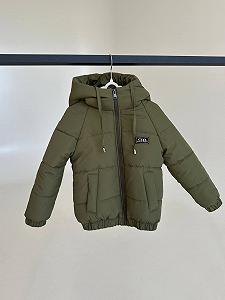 Детская демисезонная куртка с капюшоном от 74 до 158 размера, весна/осень хаки - Фото 1