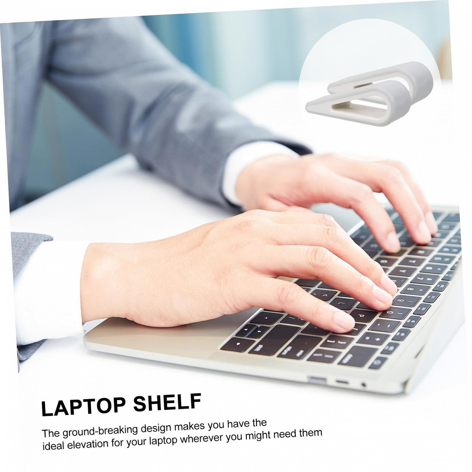 Подставка для ноутбука Homoyoyo, 4 шт, регулируемая по высоте, нескользящая подставка для ноутбука, охлаждающая подставка для ноутбука, термостойкая для стола, дивана, кровати, рабочего места, фото №5