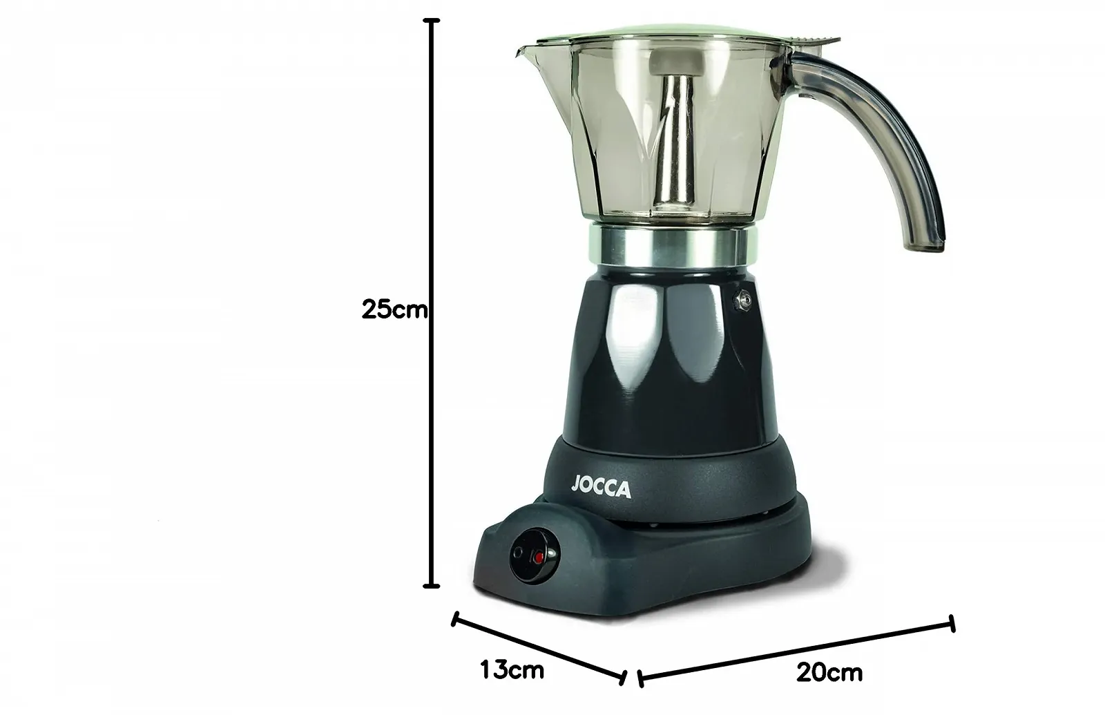 Электрическая кофеварка мока Jocca 6 чашек 360° Base Black, фото №10