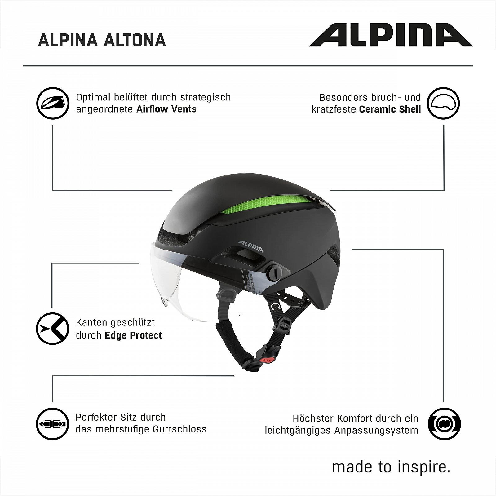 Шлем ALPINA Altona M Charcoal/Anthracite Matt 2021, фото №6