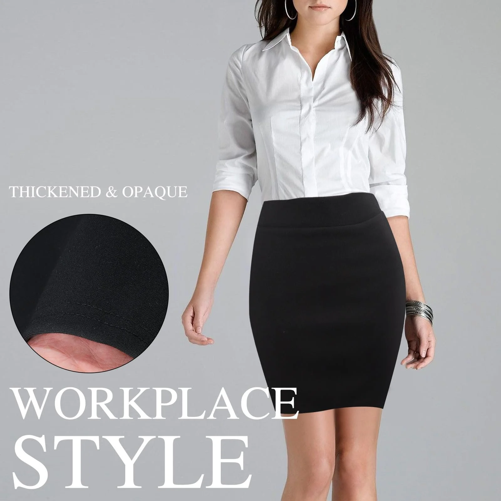 Спідниця-олівець Чорна Міні, фото №4