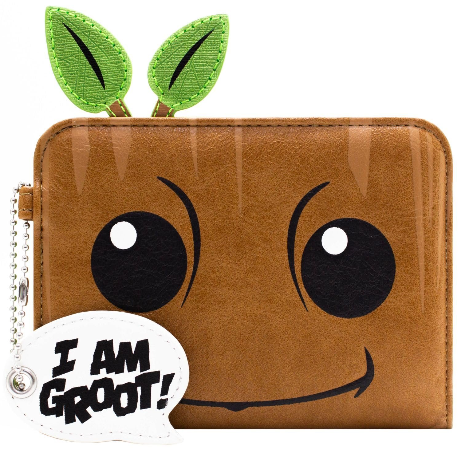 Кошелек I Am Groot Guardians of The Galaxy Hero Close-up С карманом для монет и держателем для карт Коричневый, коричневый, Повседневный, фото №2