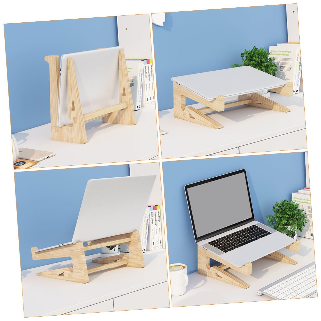 Подставка для ноутбука деревянная 12-14,7 дюймов, фото №3