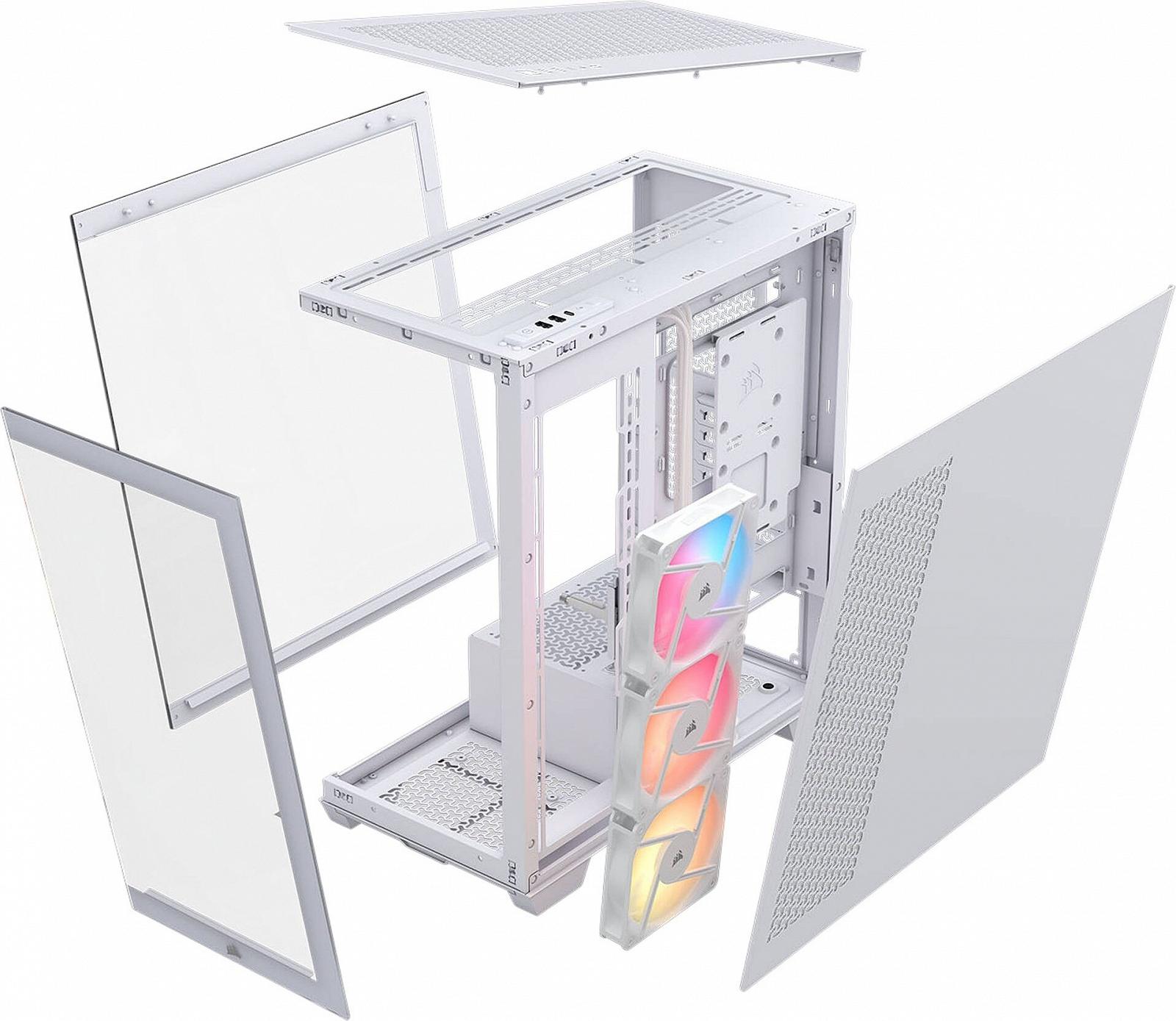 Корпус для ПК Corsair 3500X iCUE LINK RGB без БП / Белый, фото №8