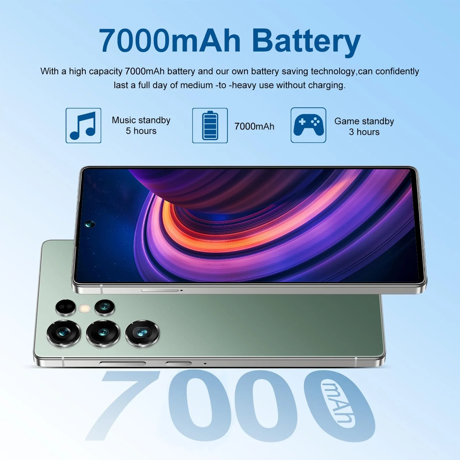 Смартфон L24 Ultra 5G 8GB + 256GB Green, фото №5