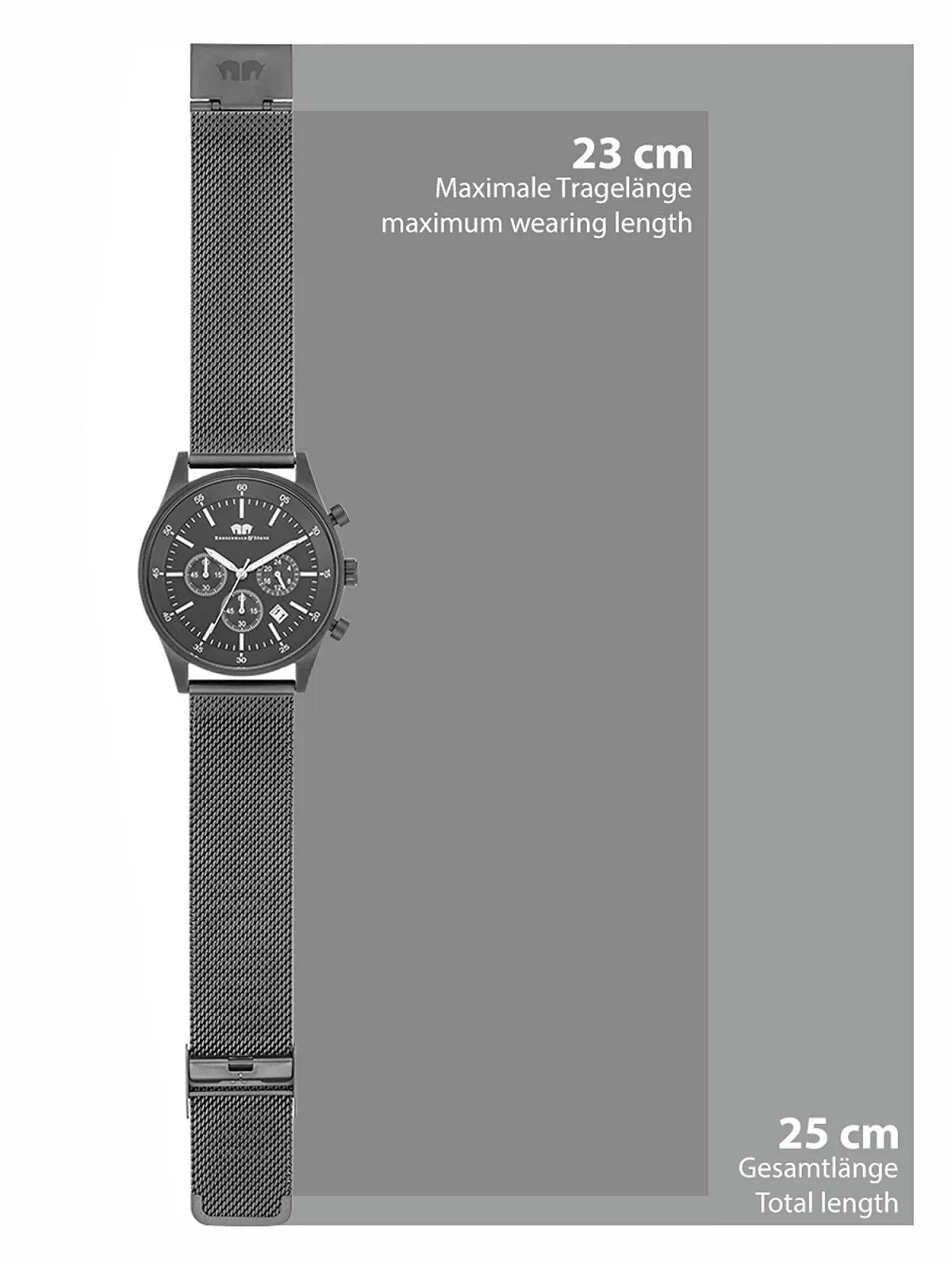 Часы Rhodenwald & Söhne Milanese 10010357 Мужские Аналоговые Кварцевые Хронограф Серый, фото №7