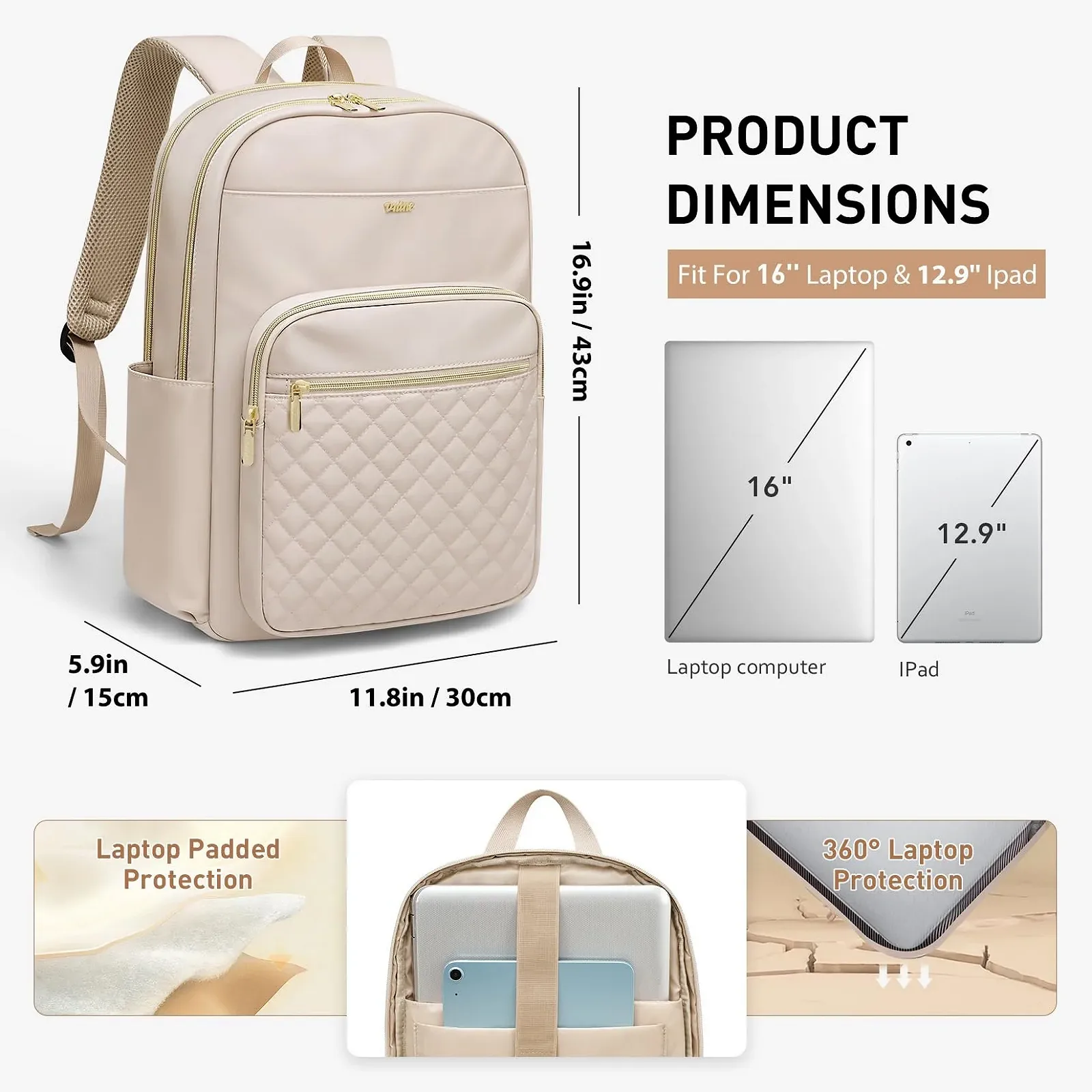 Рюкзак для ноутбука VNINE 16 дюймів Waterproof Elegant, фото №3 Рюкзак для ноутбука VNINE 16 дюймів Waterproof Elegant, фото №3