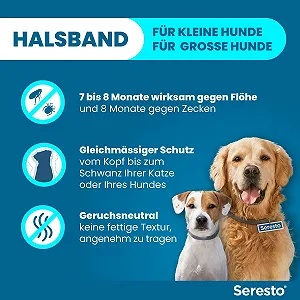 Набір Seresto Комбінований нашийники від кліщів та бліх для великих (>8 кг) та малих (<8 кг) собак 7-8 місяців захисту synthetic.ua - Фото 1