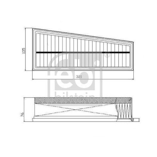 Повітряний фільтр FEBI BILSTEIN 172766 для MERCEDES-BENZ, правий, передній, фото №4