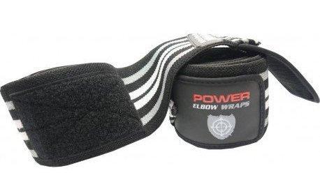 Бинти на лікоть Power System PS-3600 Elbow Wraps Grey/Black пара, фото №2