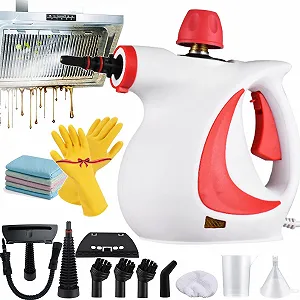 Пароочисник ручний Red Hut 1050 Вт 3,2 бар 120°C 12 аксесуарів Червоний - Фото 1