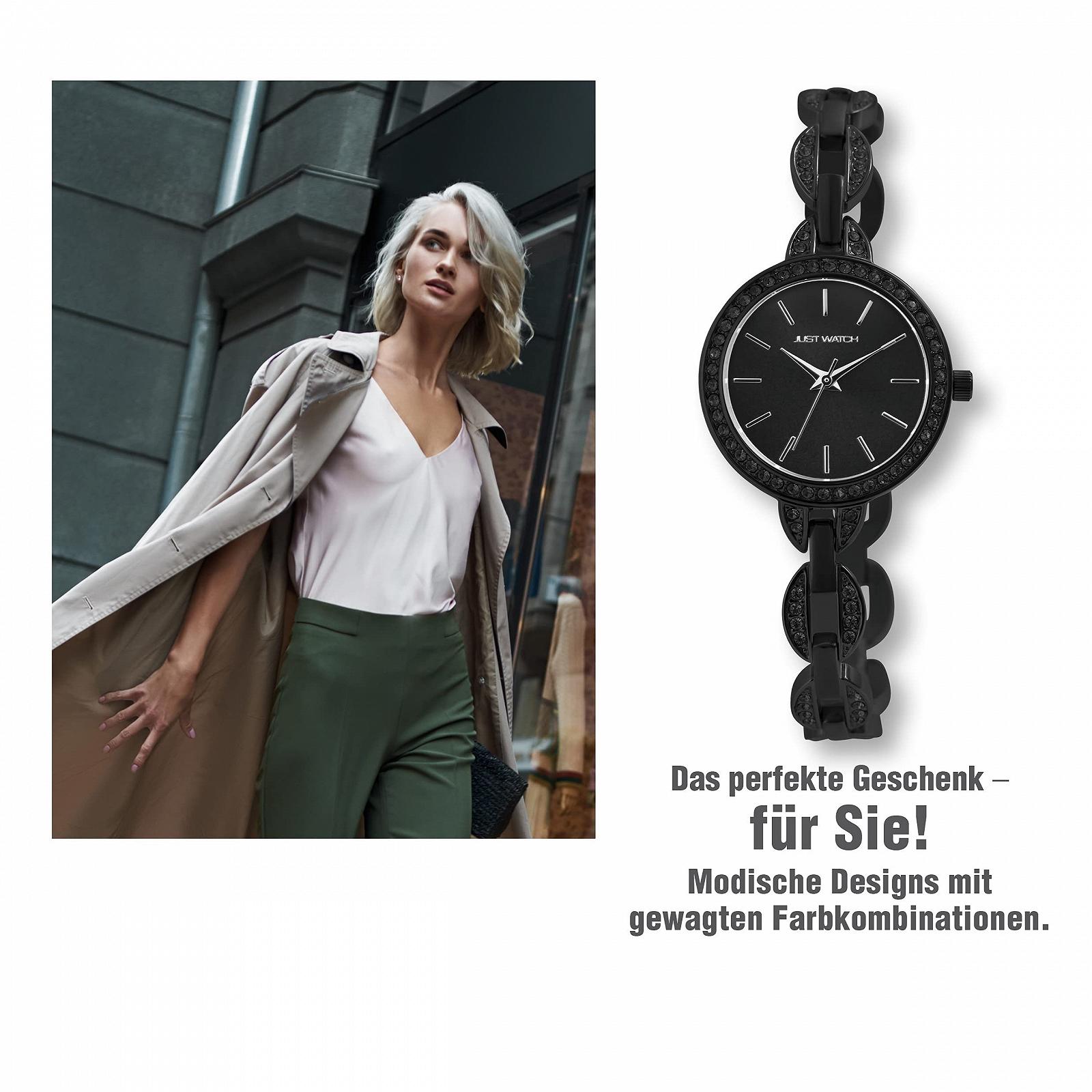 Женские часы Just Watch JW300 Браслет из нержавеющей стали Дата Стразы Аналоговый Кварцевый JW10149, фото №6