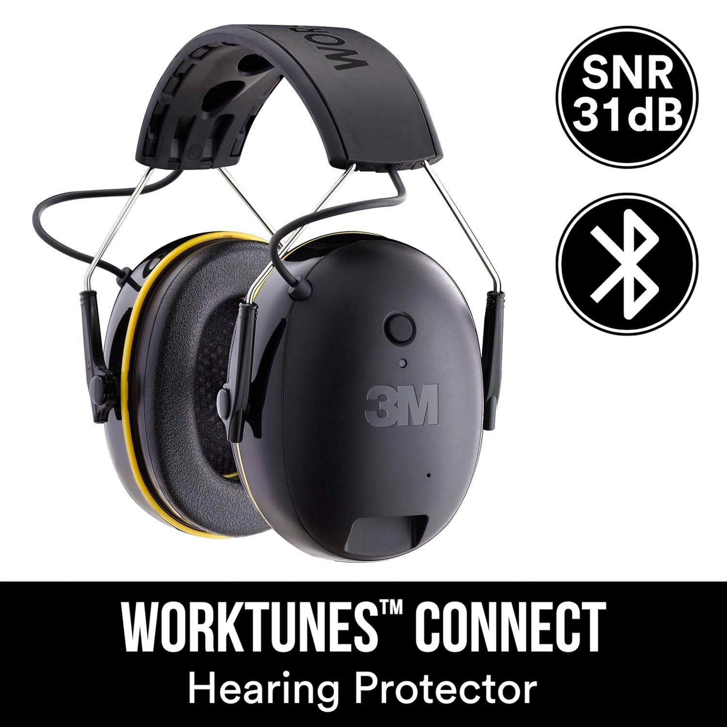 Противошумные наушники 3M WorkTunes Connect 90543 / Bluetooth / До 30 часов работы от кейса / Черные, фото №2