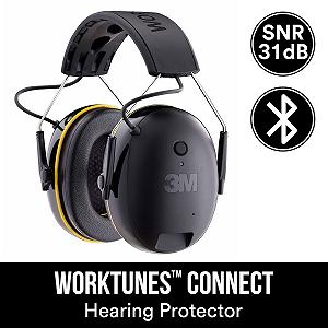 Противошумные наушники 3M WorkTunes Connect 90543 / Bluetooth / До 30 часов работы от кейса / Черные synthetic.ua - Фото 1