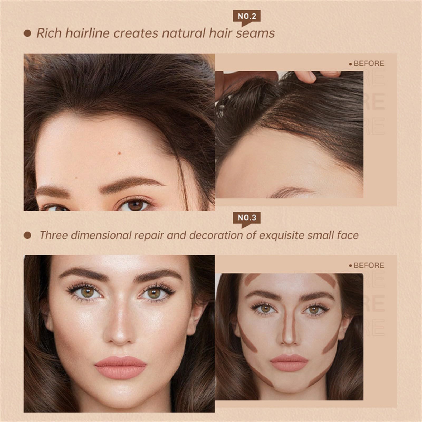 Пудра для брів Eyebrow Creams Double Brush Head Waterproof, фото №3 Пудра для брів Eyebrow Creams Double Brush Head Waterproof, фото №3