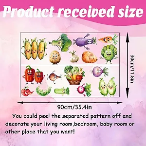 Наклейка на стіну SUPERDANT Cartoon Vegetables Вінілова Самоклеюча synthetic.ua - Фото 1