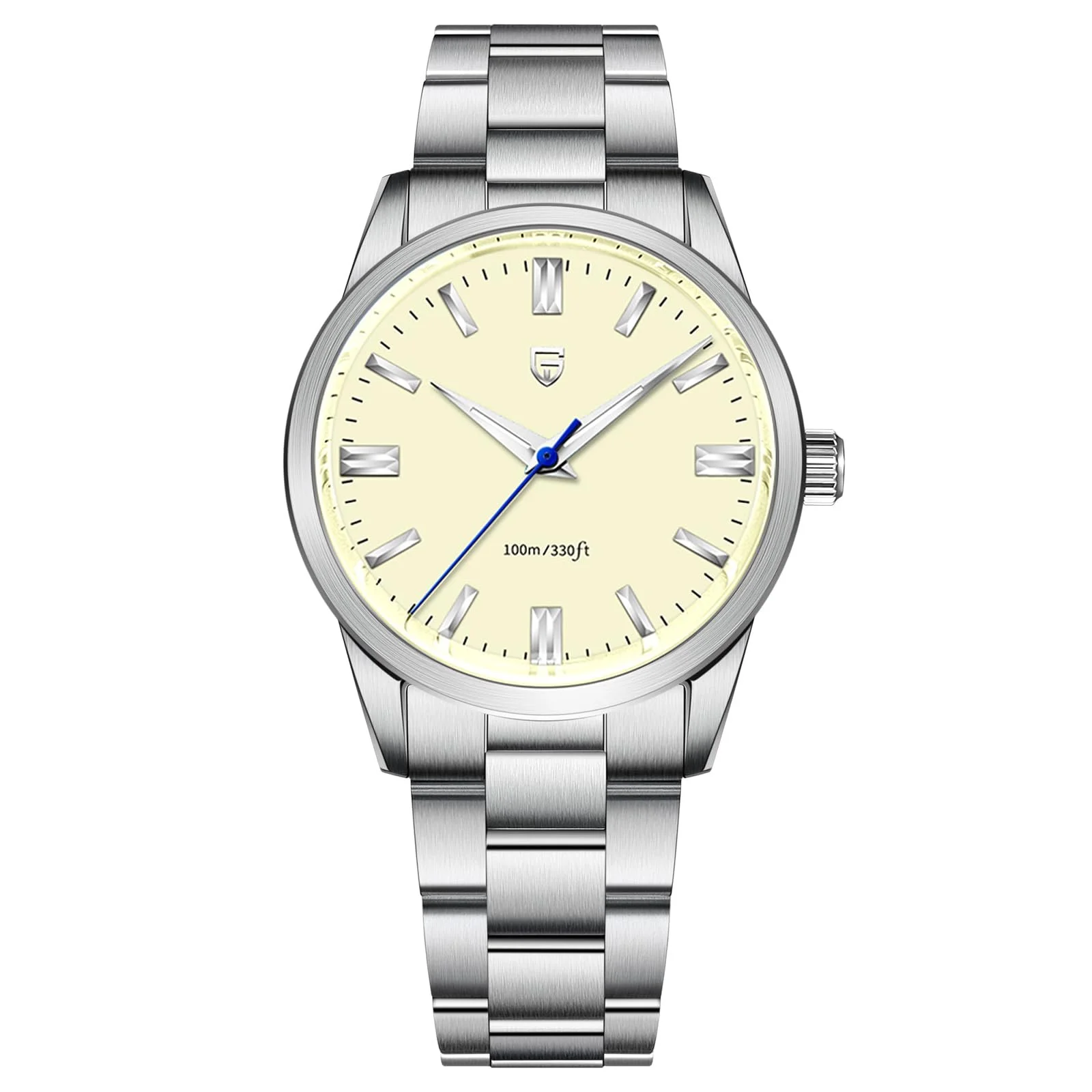 Мужские часы Pagani Design Кварцевый механизм Japan VH31 Нержавеющая сталь Водонепроницаемые Сапфировое стекло Классические Люминесцентные Дайвер, фото №1