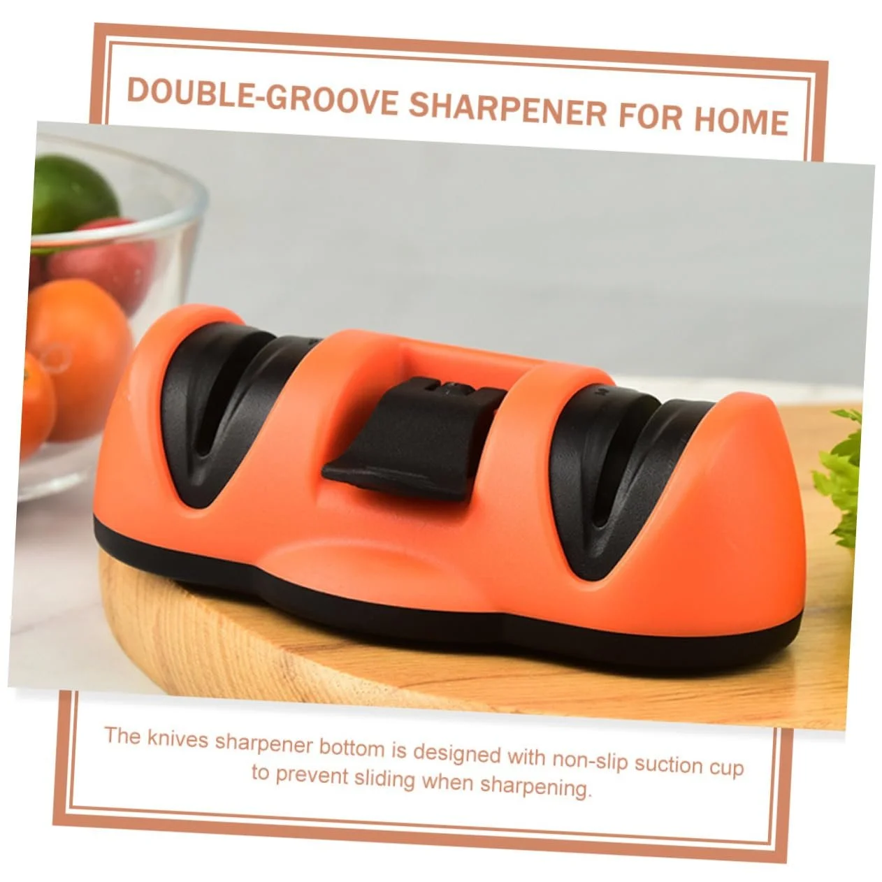 Точило для ножів UKCOCO з вакуумною присоскою 2 слоти, фото №3